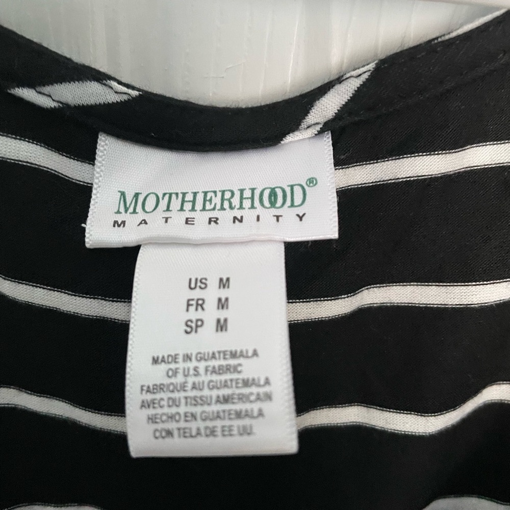 Motherhood Black and White Maternity Dress - Picture 2 of 3
